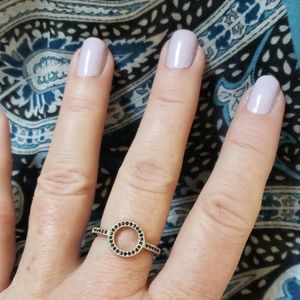 Black eternity circle ring.